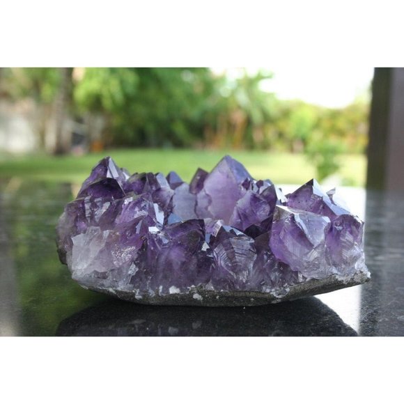 NATURAL AMETHYST TEA LIGHT CANDLE HOLDER - Picture 5 of 10